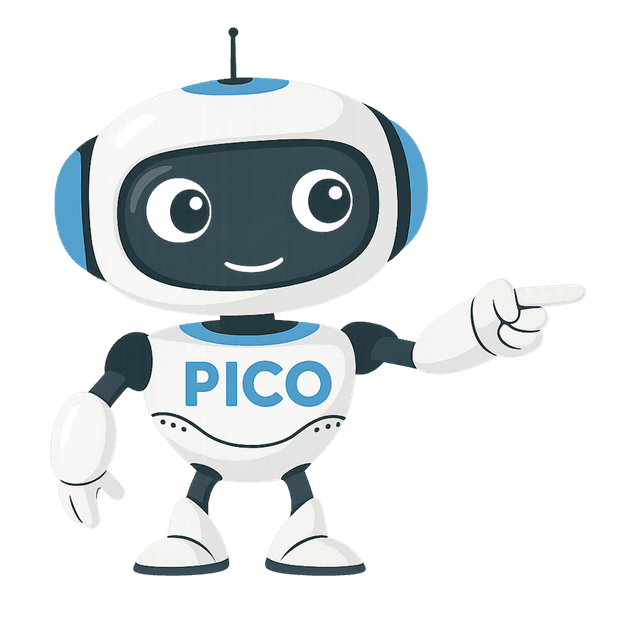 Pico points towards the free sign-up options